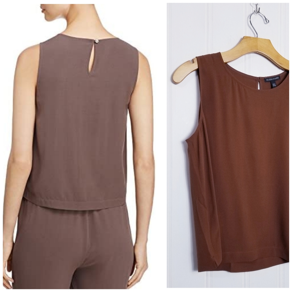 Eileen Fisher Brown Sleeveless Top